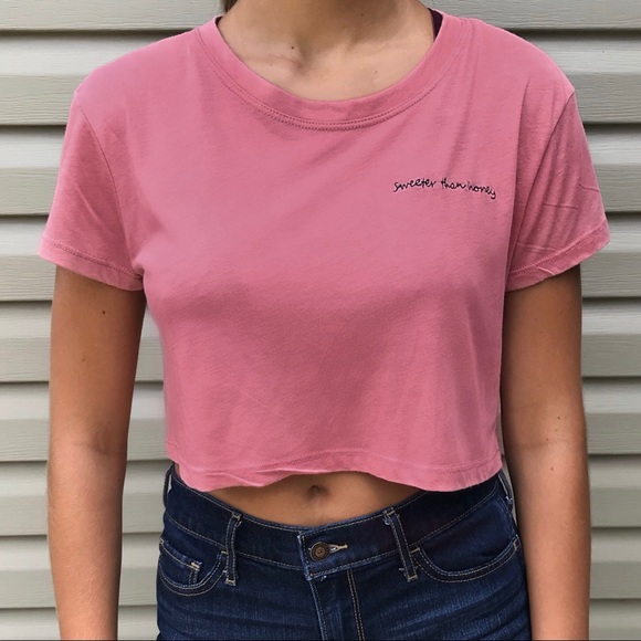 PacSun Tops - L.A. Hearts “Sweeter Than Honey” Cropped Shirt